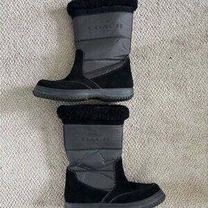 Coach Black and Gray Winter Boots
